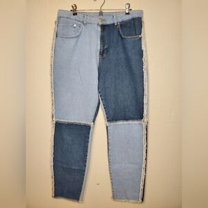 Stylish Two-Tone Ankle Jeans